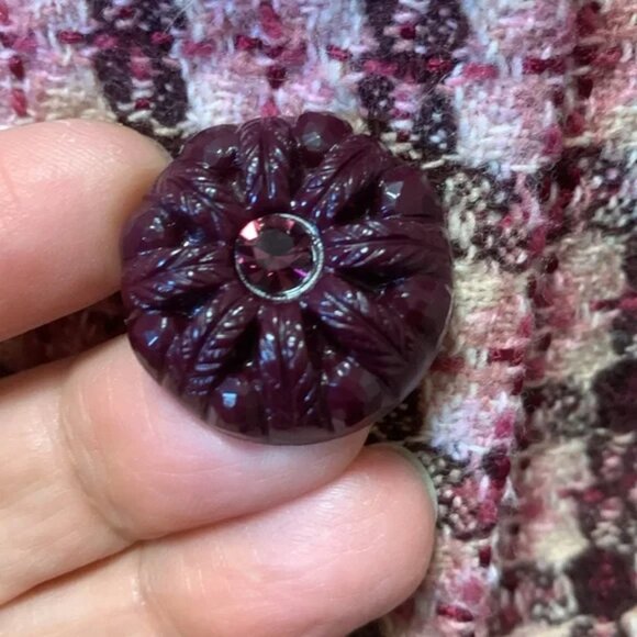 I.e. Pink plaid Coat size L - Picture 3 of 7